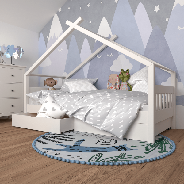 Кровать-домик с 2-мя выдвижными ящиками Ф-141.11